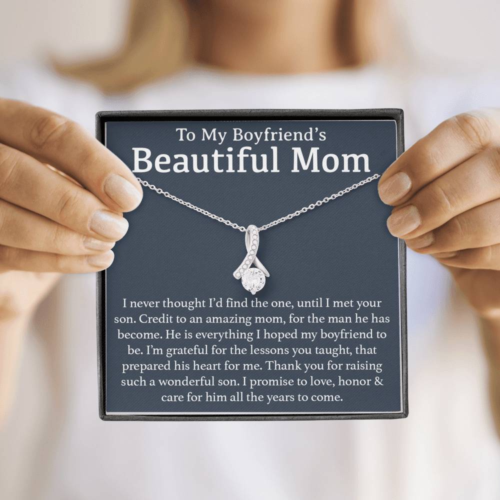 Boyfriend's Mom Gift, To My Boyfriends Mom Necklace