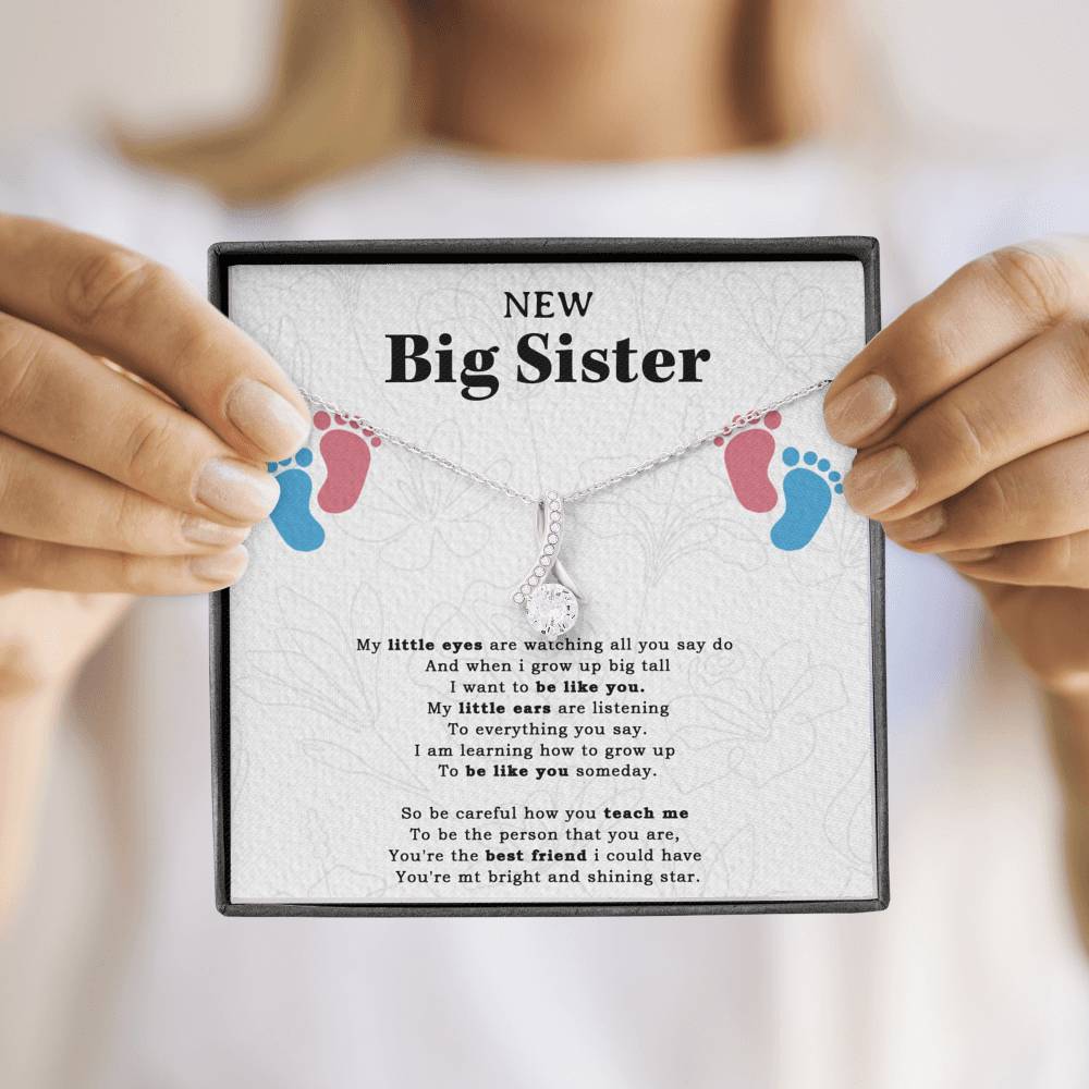 New Big Sister Gift Necklace, Gifts from Baby to Big Sister, Future Big Sister Gift