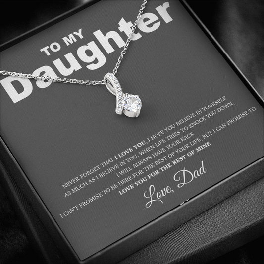 To My Daughter Necklace, Gift for Daughter from Dad, Daughter Father Necklace