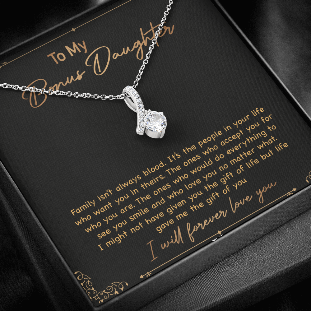 To my Bonus Daughter Necklace, Bonus Daughter Gift From Stepmom, Step Daughter