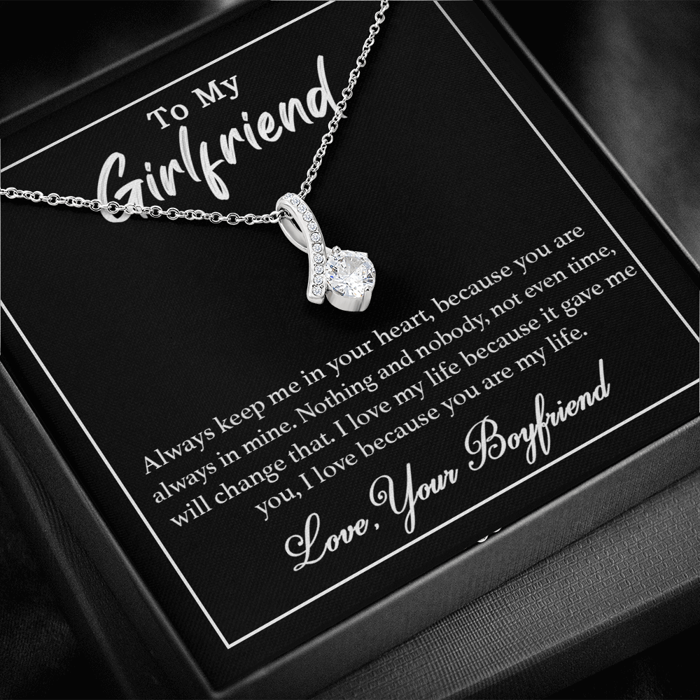 To My Girlfriend Necklace,Necklace for Girlfriend,Birthday Gifts
