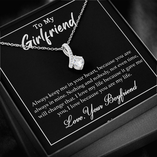 To My Girlfriend Necklace,Necklace for Girlfriend,Birthday Gifts