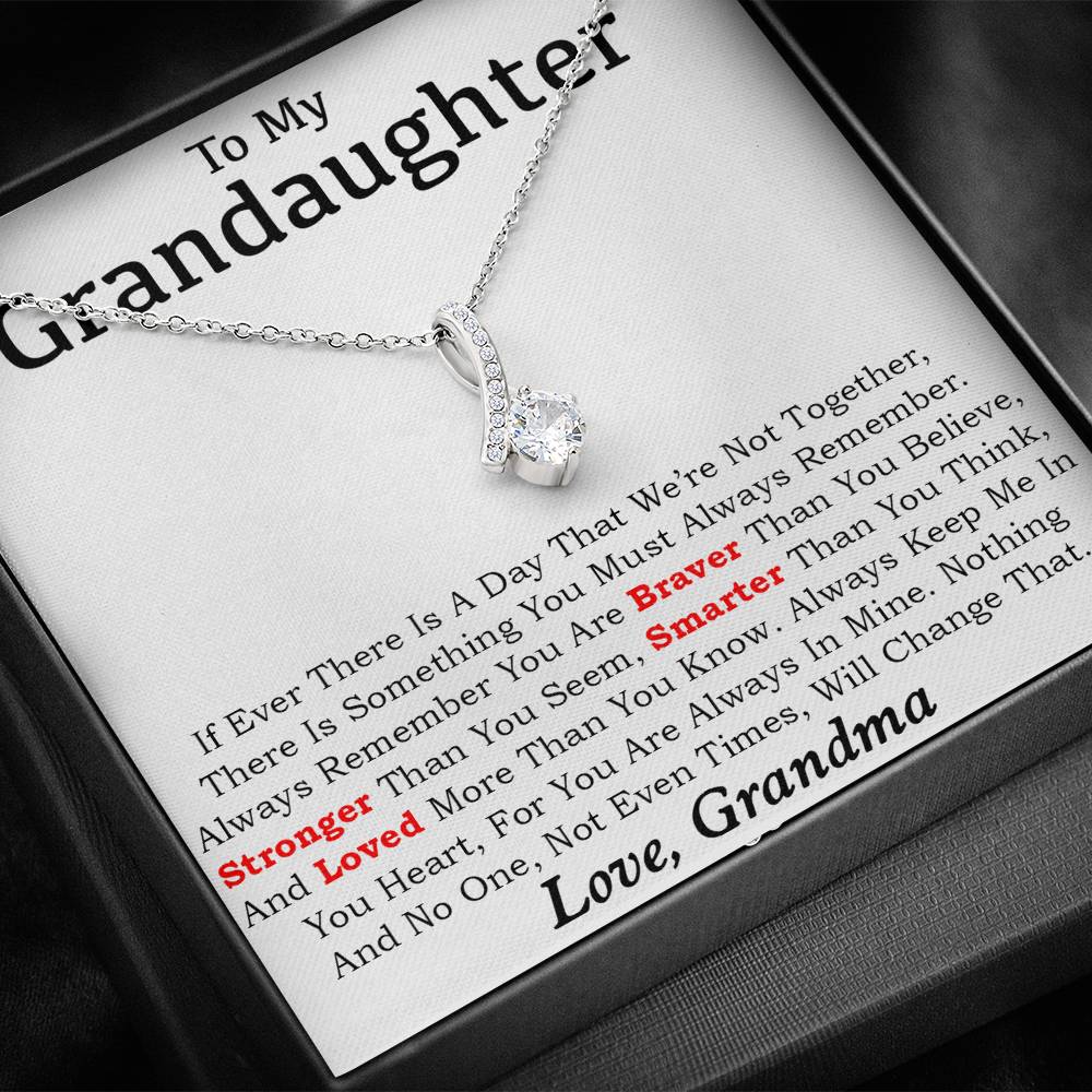 To My Granddaughter Necklace, Granddaughter Gifts From Grandma and Grandpa
