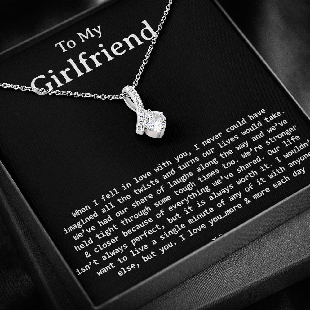 To My Girlfriend Necklace, Necklace for Girlfriend,Valentine Day Gifts for Girlfriend