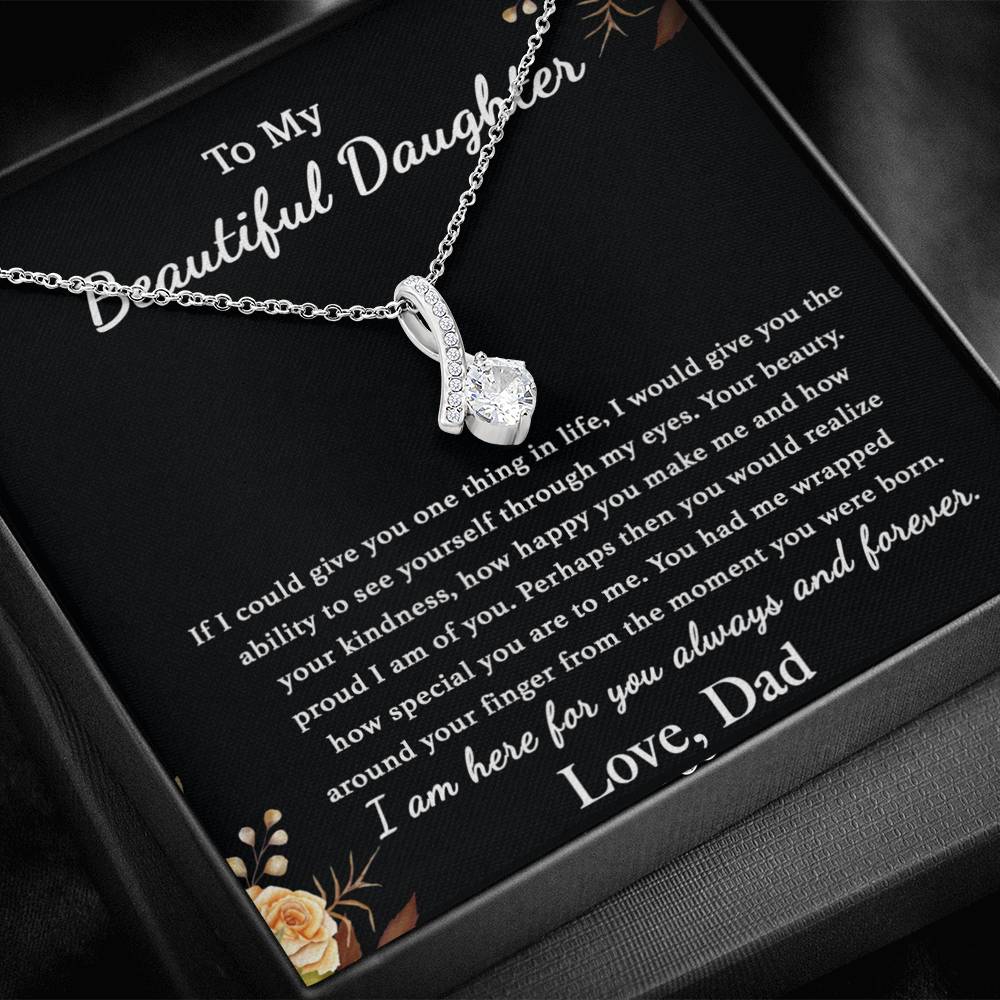 To My Daughter Necklace, Father to Daughter Gift, Birthday Gift from Dad