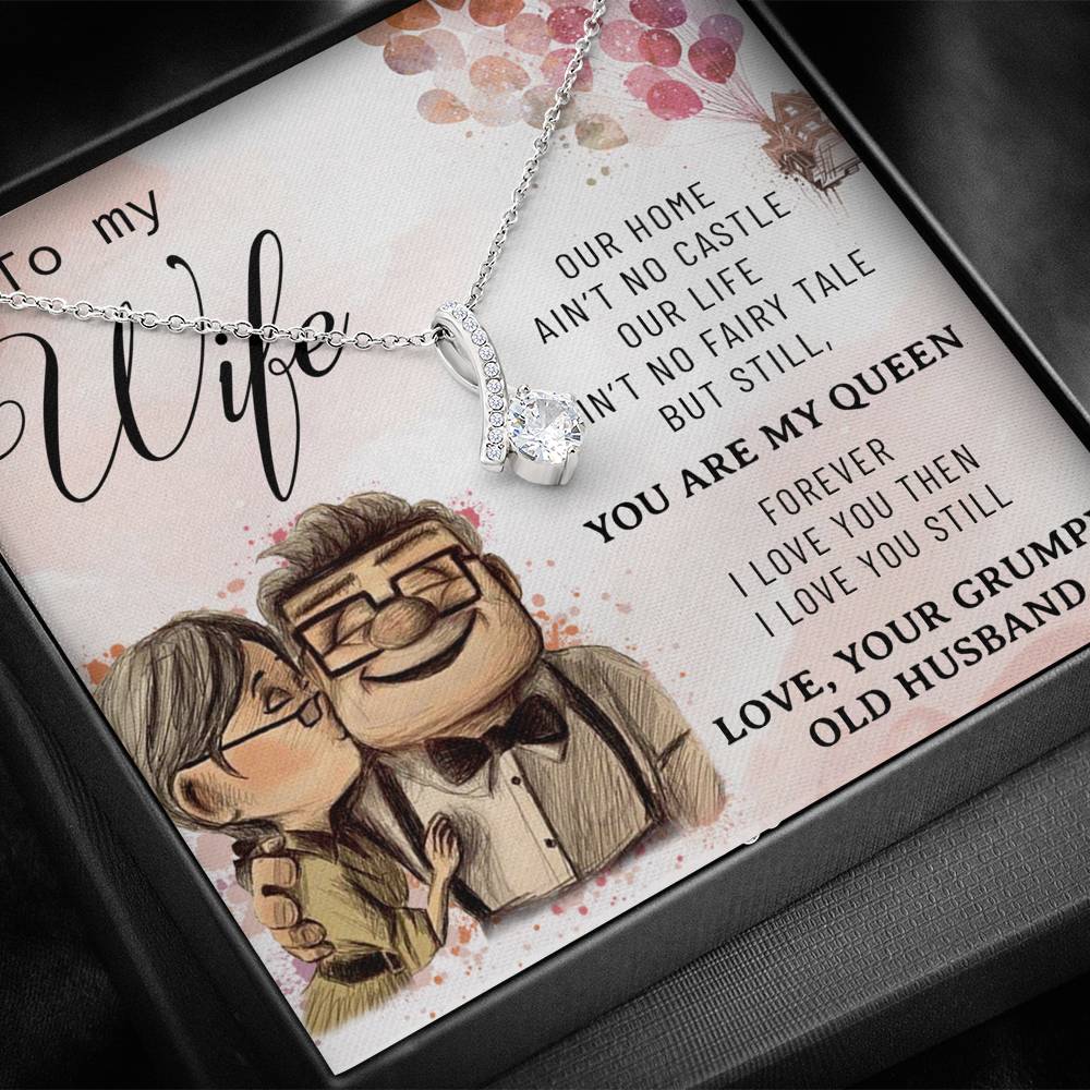 Premium Heart Necklace Anniversary Love Gift For Wife You're my Queen Forever