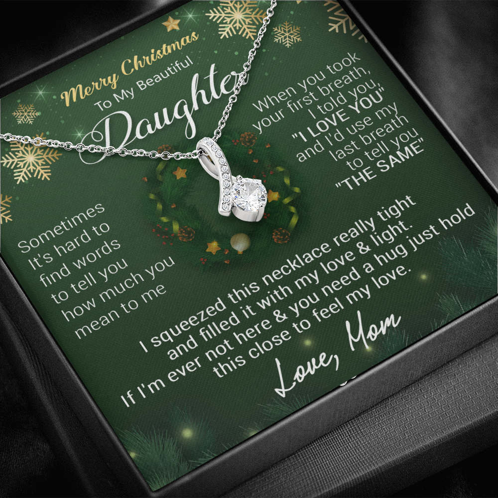 To My Daughter Necklace, Gift for Daughter from Mom, Daughter Mother Necklace