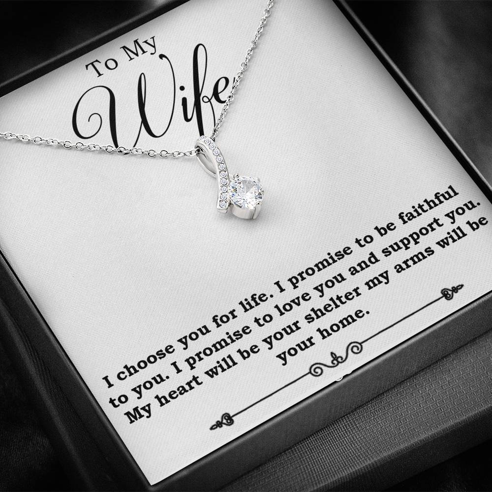 To My Wife Necklace, Birthday Gift for Wife, Gift for Wife, Necklace for Wife