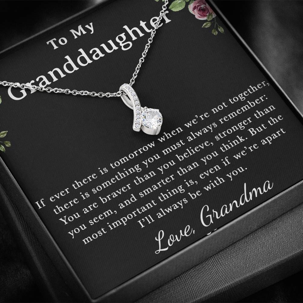 To My Granddaughter Necklace, Granddaughter Gifts From Grandma and Grandpa