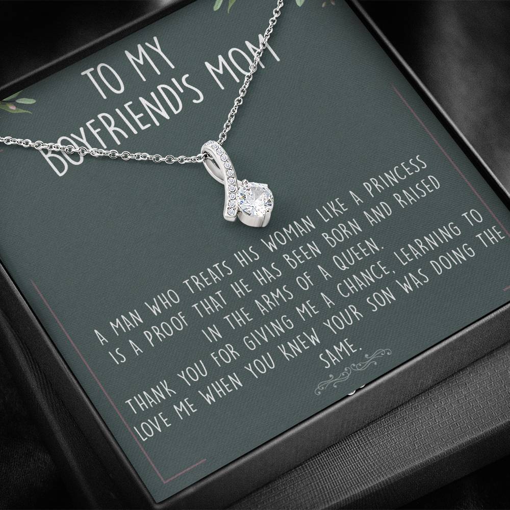Boyfriends Mom Gift, Birthday Gift For Boyfriends Mom, Boyfriend Family, Boyfriends Mom Birthday Necklace
