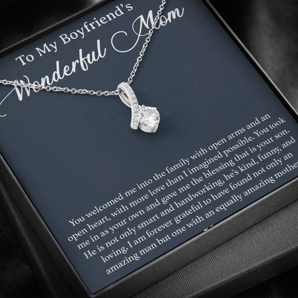 Boyfriend's Mom Gift, To My Boyfriends Mom Necklace