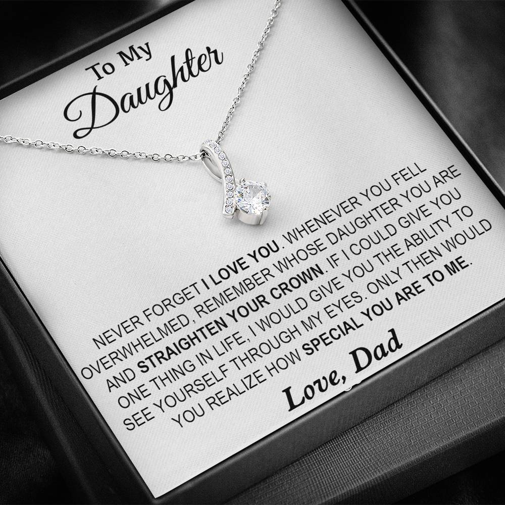 To My Daughter Necklace, Father to Daughter Gift, Birthday Gift To Daughter From Dad