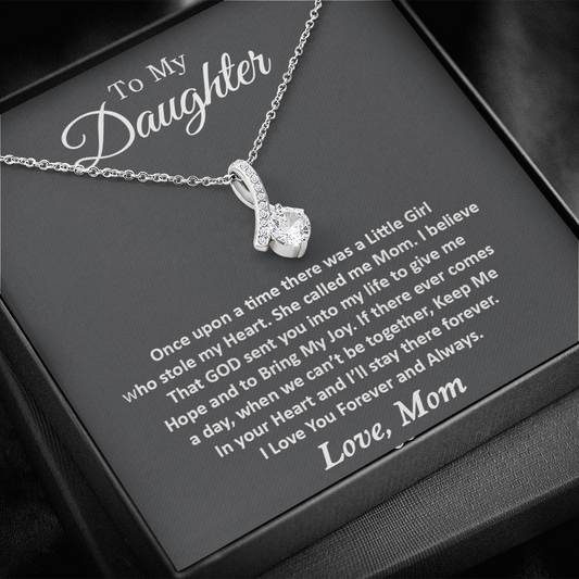 To My Daughter Necklace, Gift For Daughter From Mom, Daughter Mother Necklace