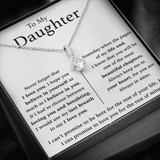 To My Daughter Necklace, Gift For Daughter From Mom, Daughter Mother Necklace