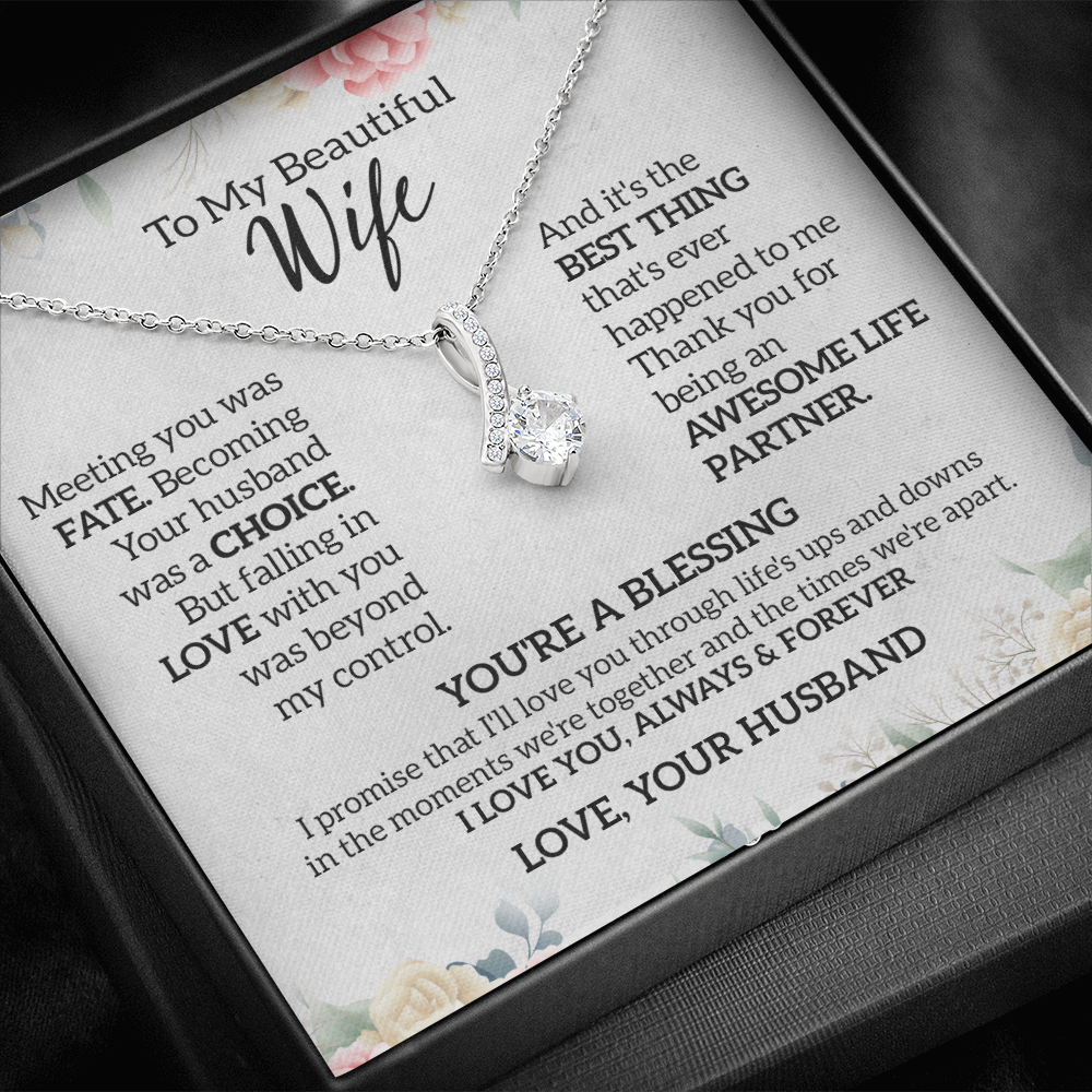 To My Wife Necklace, Gift For Wife, Anniversary Gift For Wife, Necklace For Wife