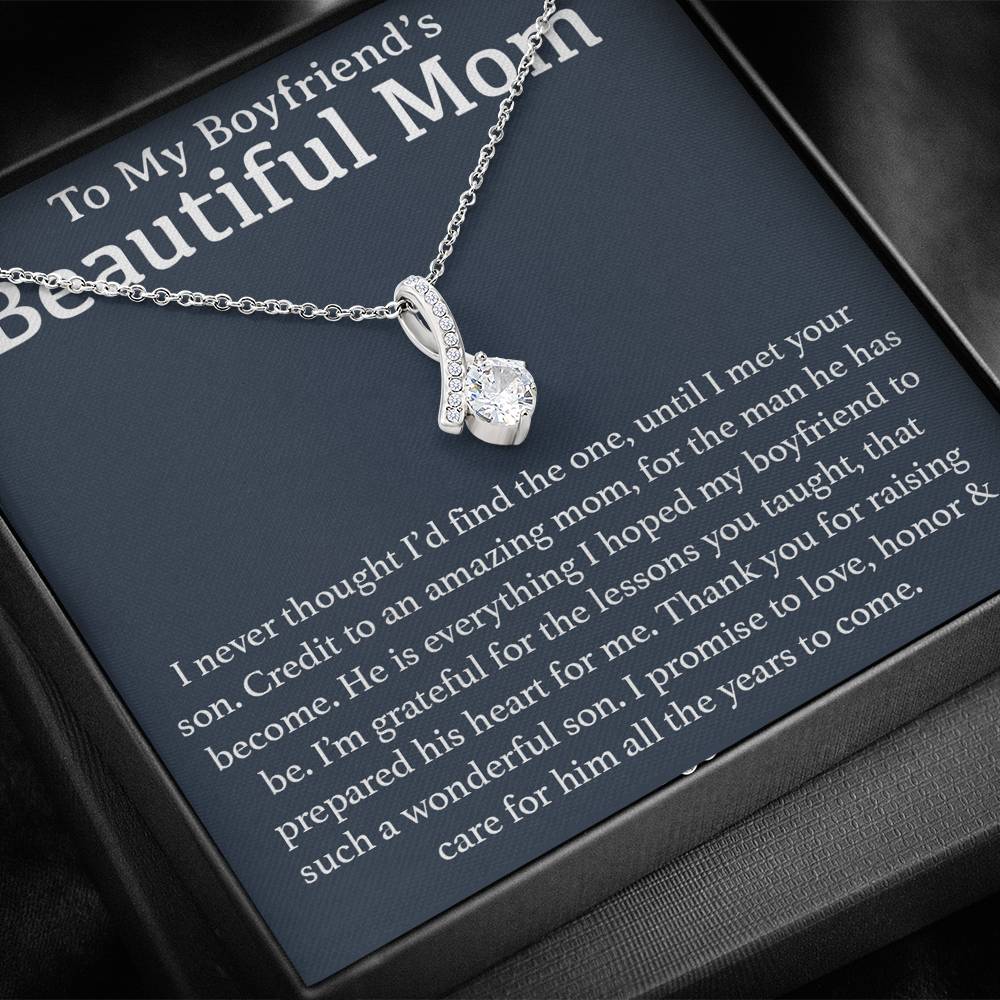 Boyfriend's Mom Gift, To My Boyfriends Mom Necklace