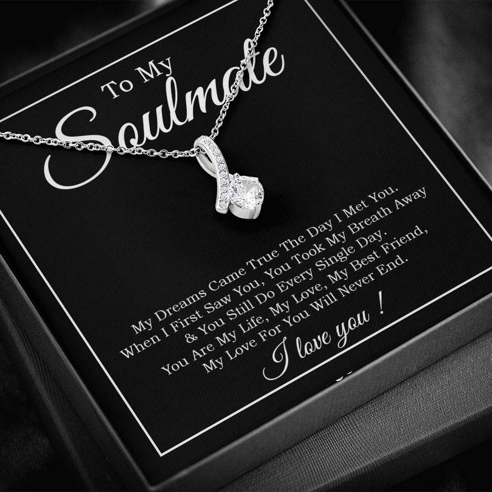 To My Soulmate Necklace, Soulmate Necklace Gift For Her, Birthday Gift