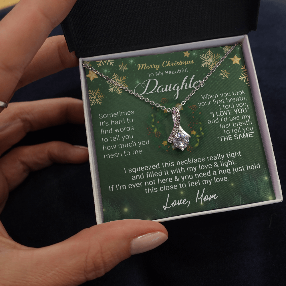 To My Daughter Necklace, Gift for Daughter from Mom, Daughter Mother Necklace