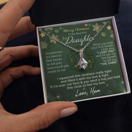 To My Daughter Necklace, Gift for Daughter from Mom, Daughter Mother Necklace
