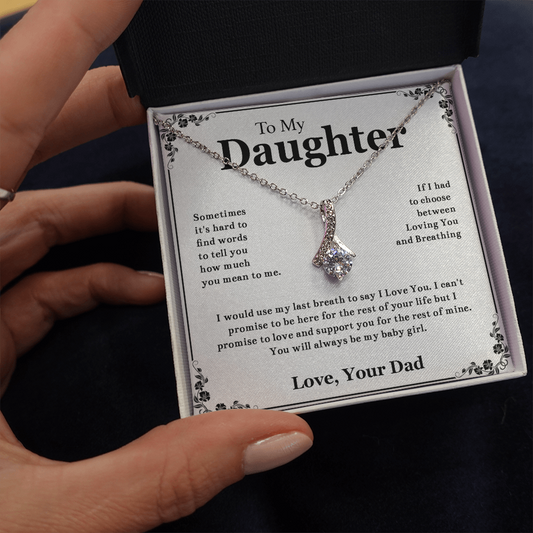 To My Daughter Necklace, Daughter Father Necklace, Daughter Gift from Dad