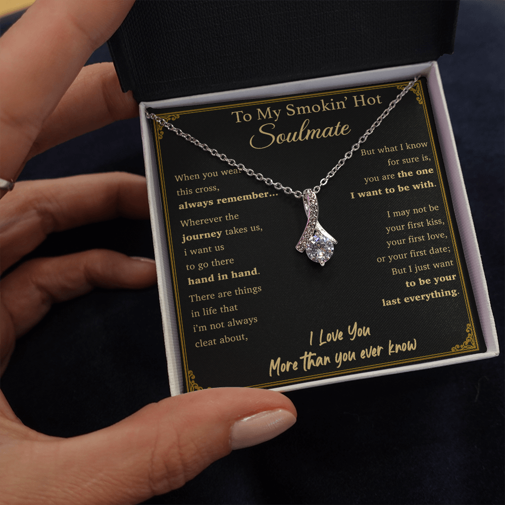 To My Soulmate Necklace Engagement Anniversary Gift for Her Birthday