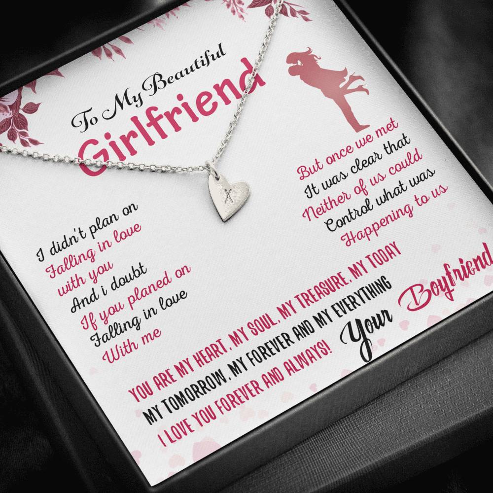 To My Girlfriend Sweetest Hearts Necklace Gift for Valentine Birthday