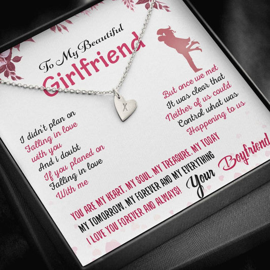 To My Girlfriend Sweetest Hearts Necklace Gift for Valentine Birthday
