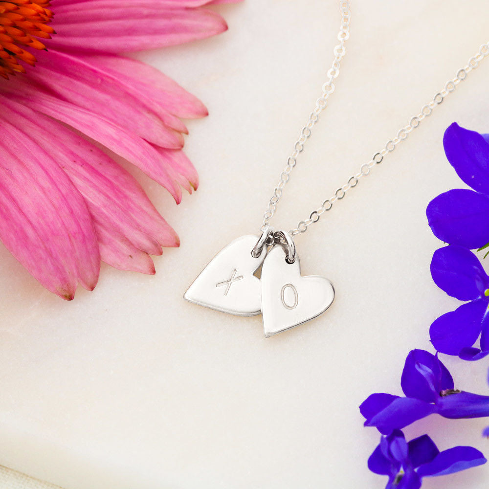 To My Girlfriend Sweetest Hearts Necklace Gift for Valentine Birthday