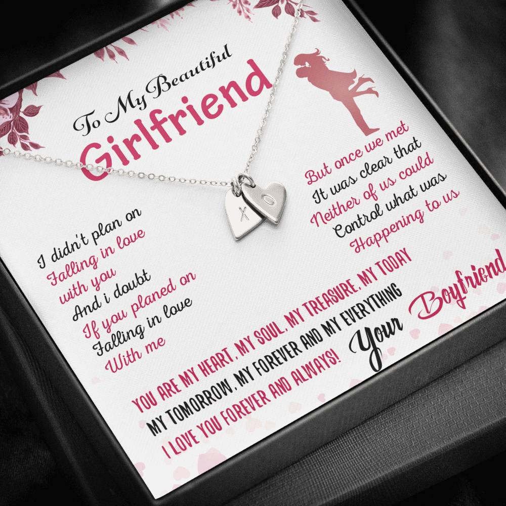 To My Girlfriend Sweetest Hearts Necklace Gift for Valentine Birthday