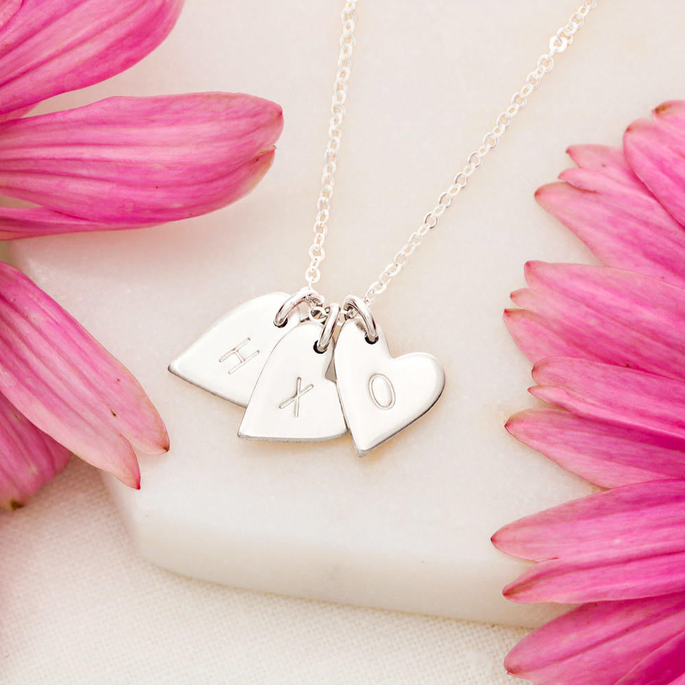 To My Girlfriend Sweetest Hearts Necklace Gift for Valentine Birthday