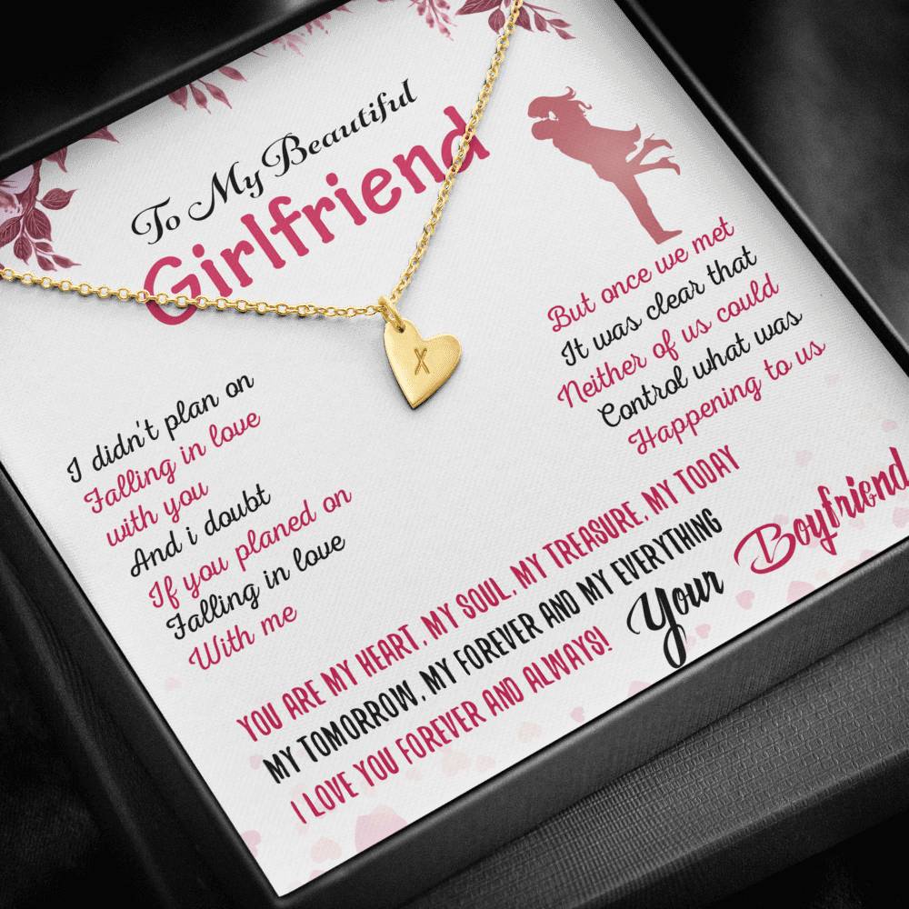 To My Girlfriend Sweetest Hearts Necklace Gift for Valentine Birthday