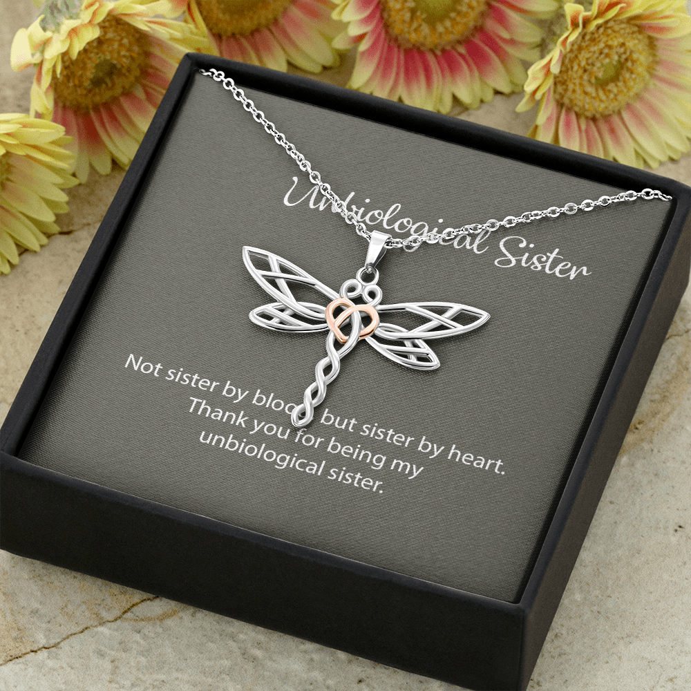 REMIZIO Unbiological Sister Interlocking Hearts Necklace