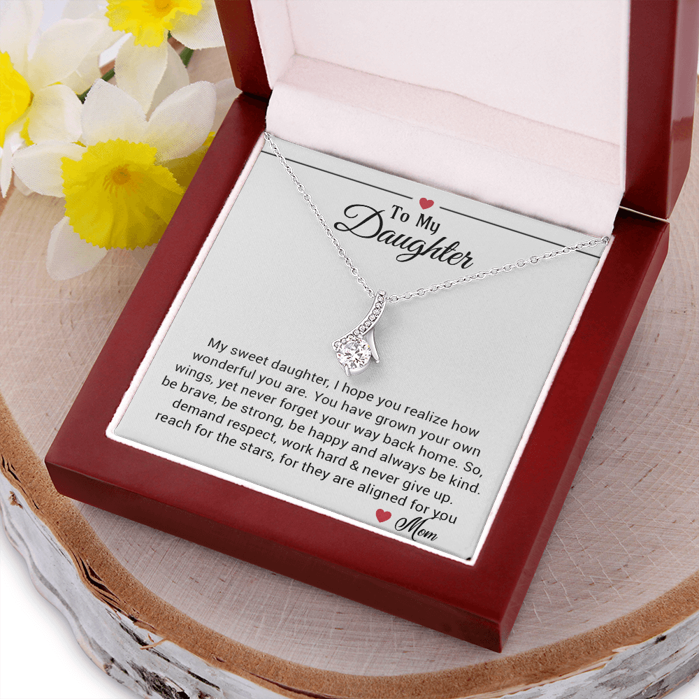 To My Daughter Necklace, Daughters Birthday, Gift For Daughter From Mom