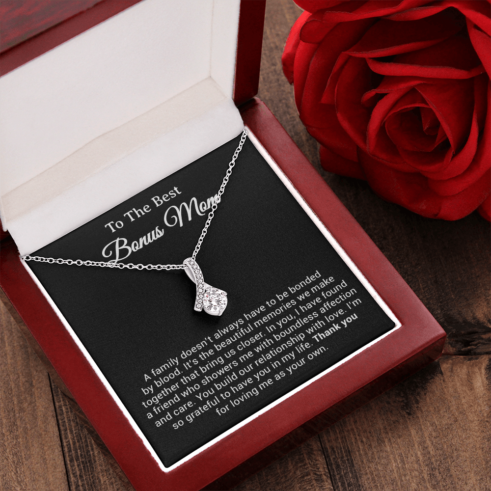 To My Bonus Mom Necklace, Gift from Daughter Son, Step Mom Gift, Mother's Day