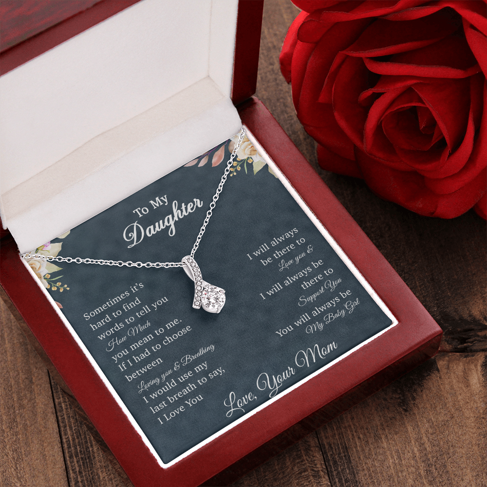 To My Daughter Necklace, Gift for Daughter from Mom, Birthday Gifts