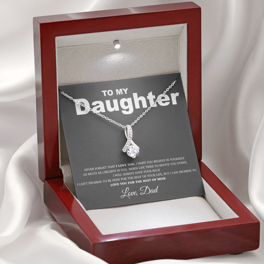 To My Daughter Necklace, Gift for Daughter from Dad, Daughter Father Necklace