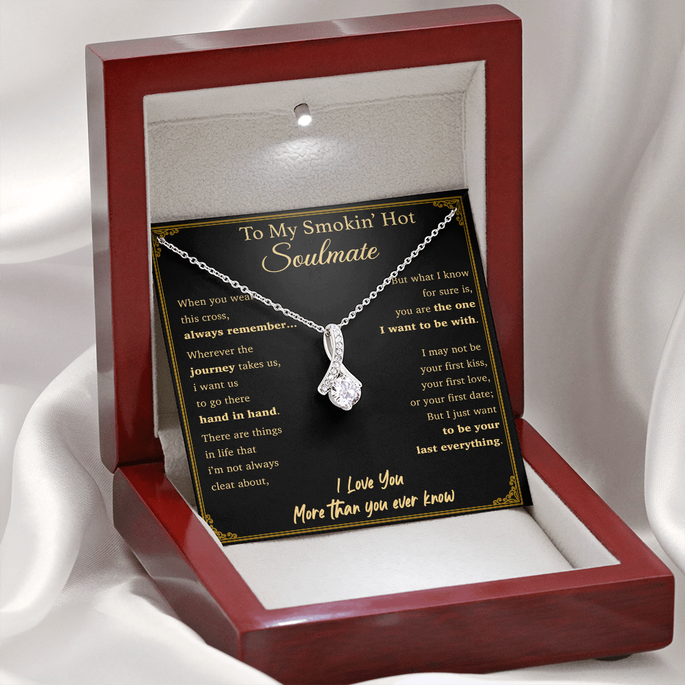 To My Soulmate Necklace Engagement Anniversary Gift for Her Birthday