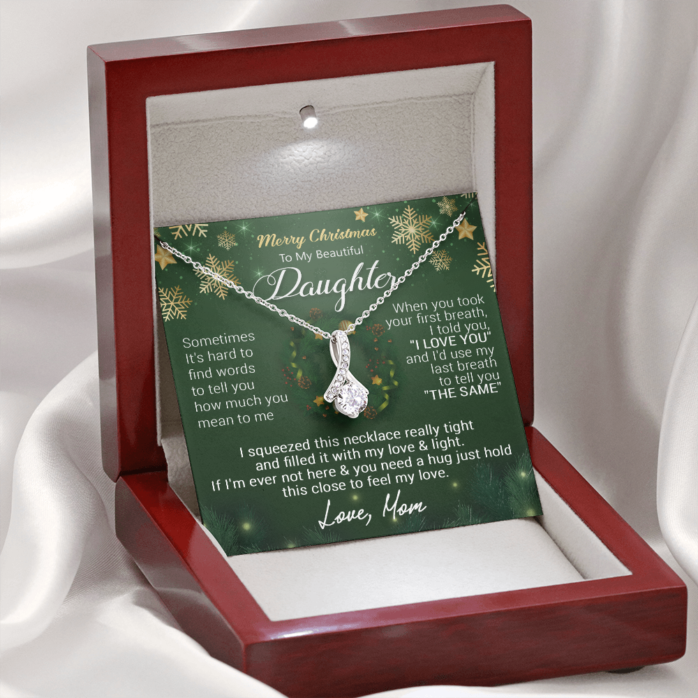 To My Daughter Necklace, Gift for Daughter from Mom, Daughter Mother Necklace