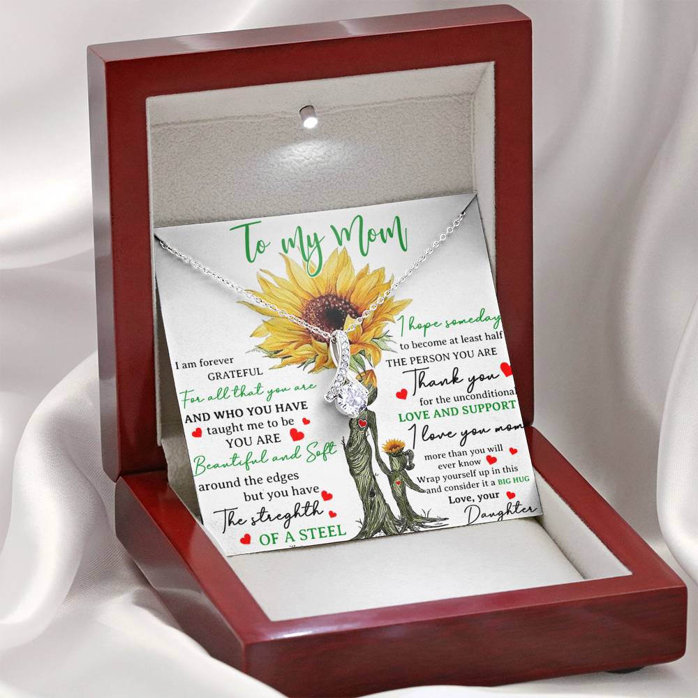 To my Mom Necklace , Happy Mother Day Necklace, Mom Gift from Daughter