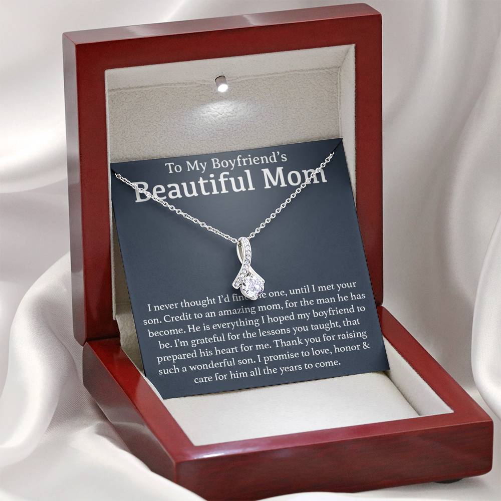 Boyfriend's Mom Gift, To My Boyfriends Mom Necklace