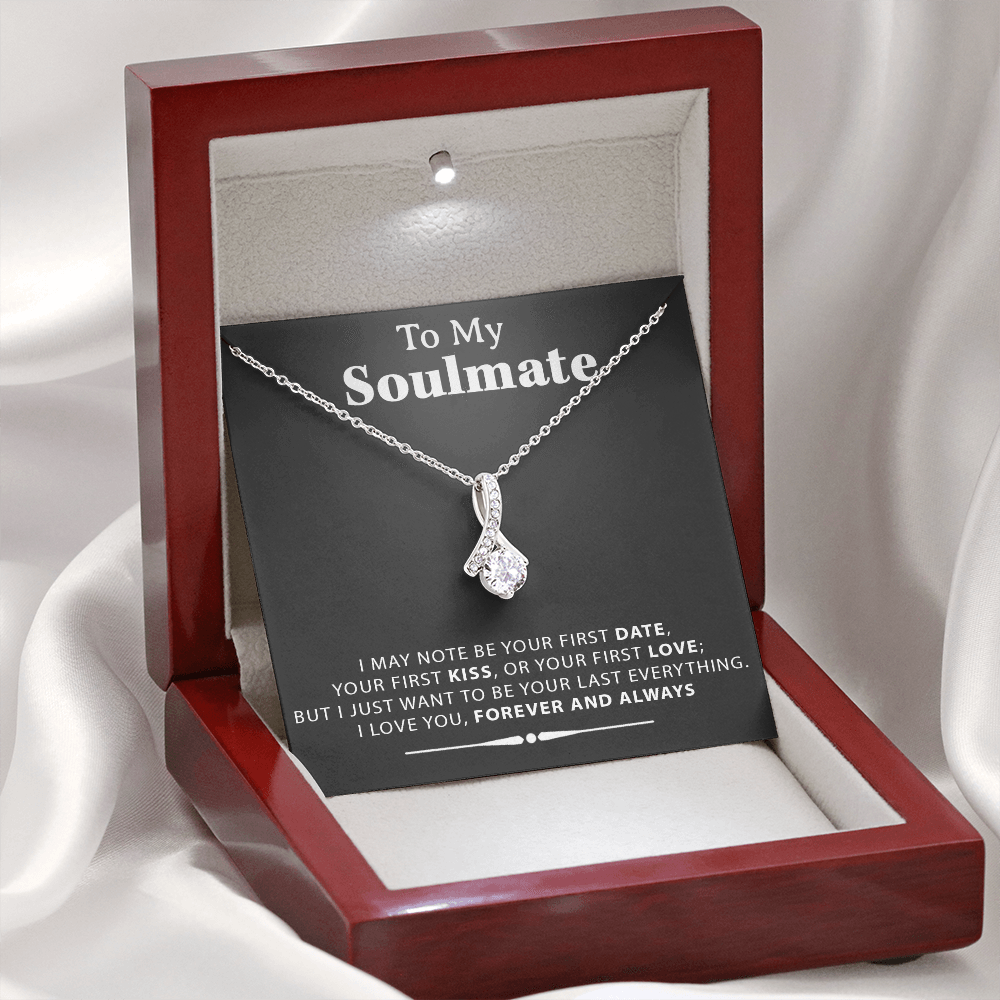 To My Soulmate Necklace, Valentines Day Pendants Gifts For Her, Birthday Gifts