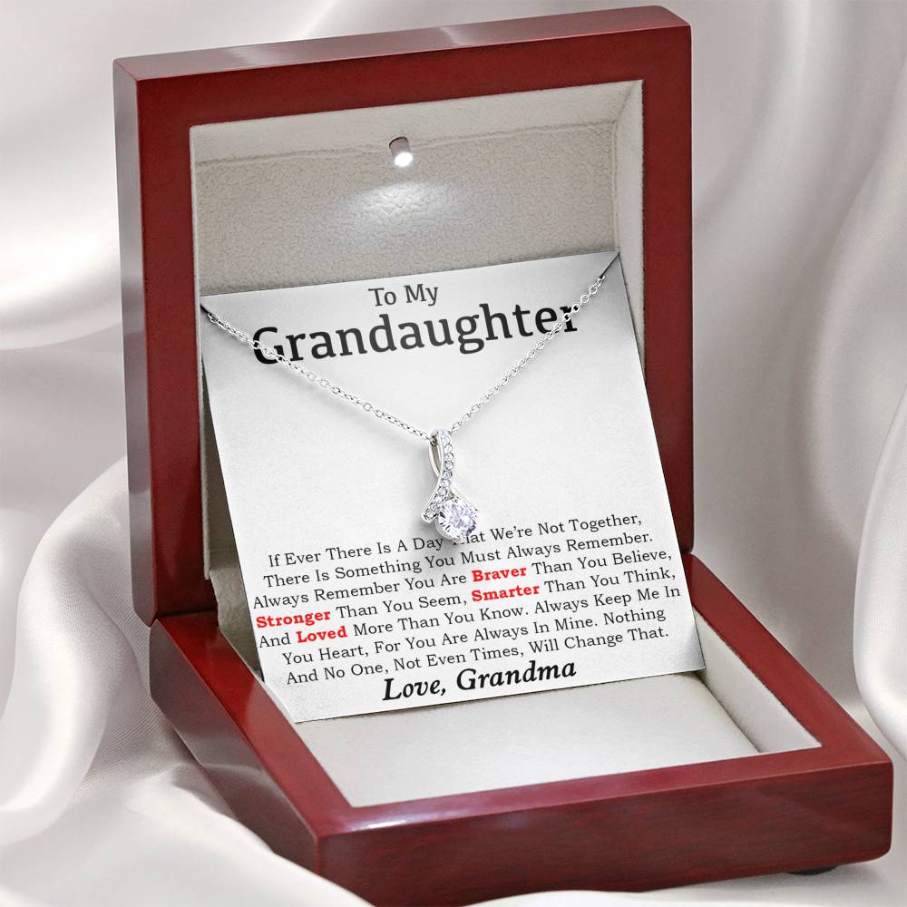 To My Granddaughter Necklace, Granddaughter Gifts From Grandma and Grandpa