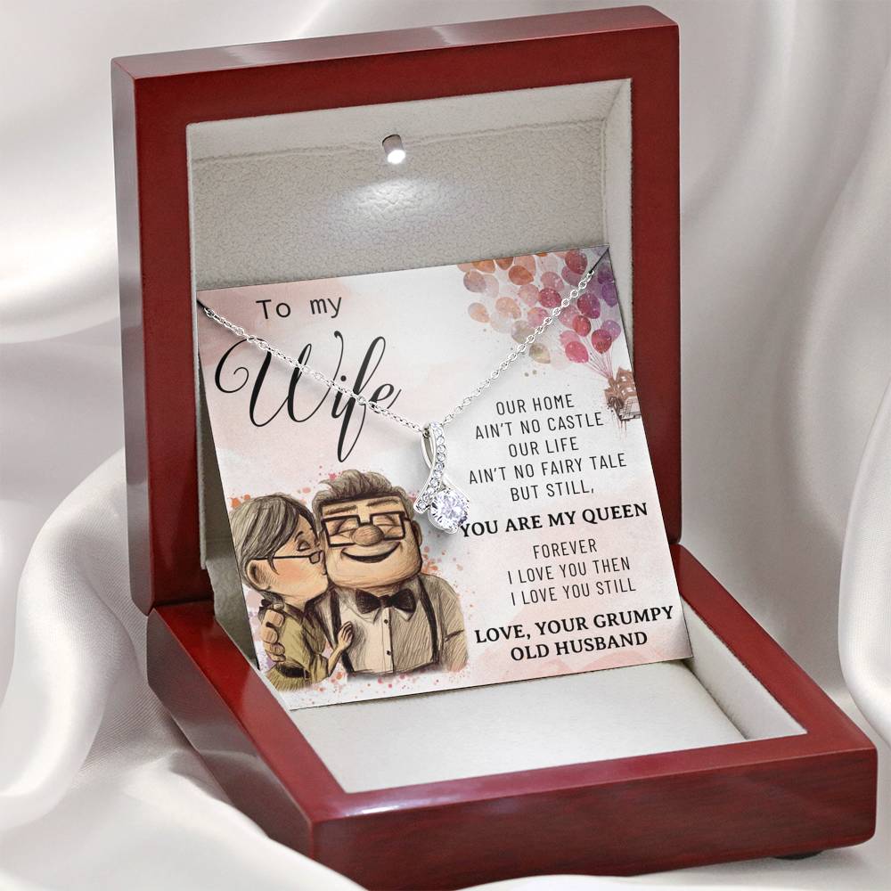 Premium Heart Necklace Anniversary Love Gift For Wife You're my Queen Forever