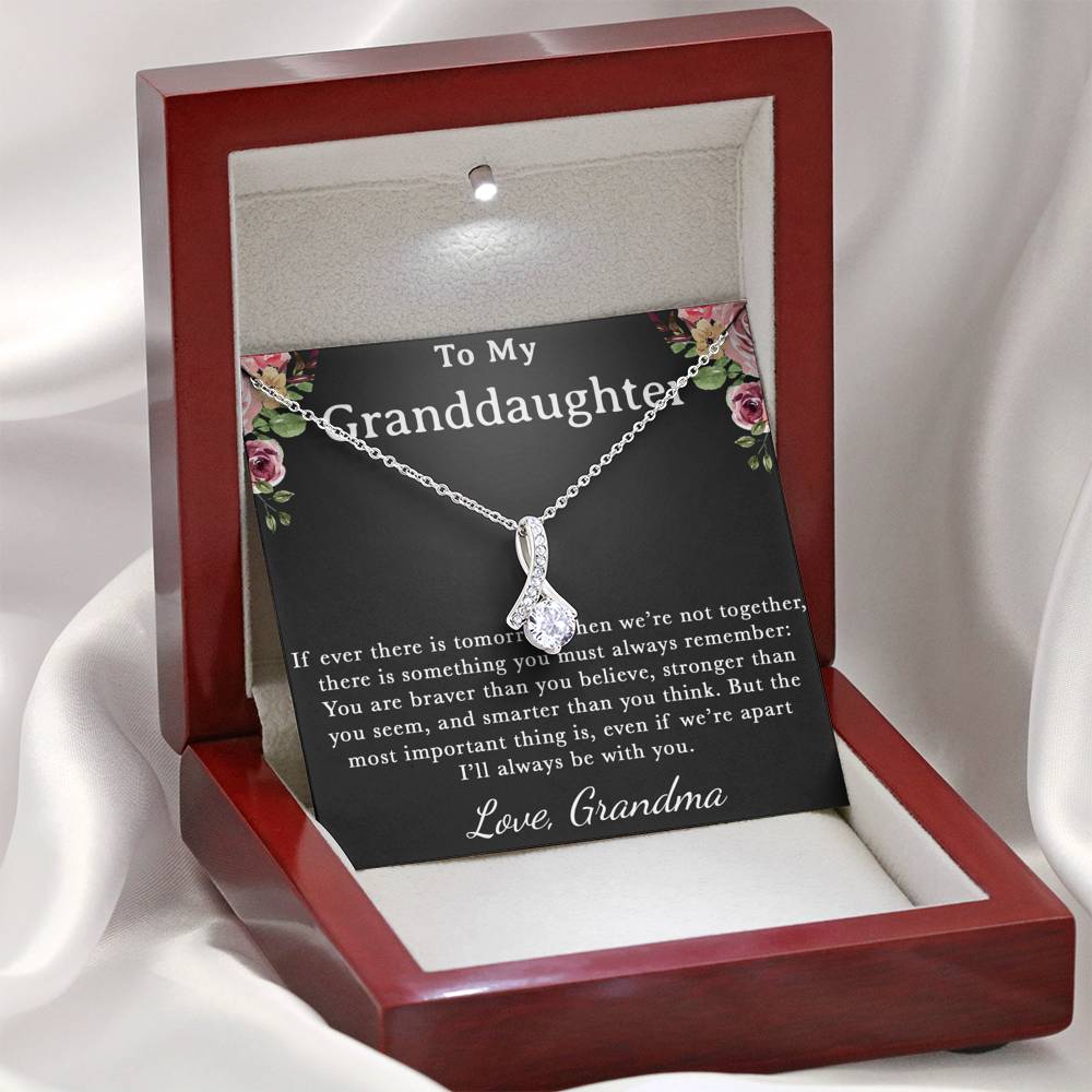 To My Granddaughter Necklace, Granddaughter Gifts From Grandma and Grandpa