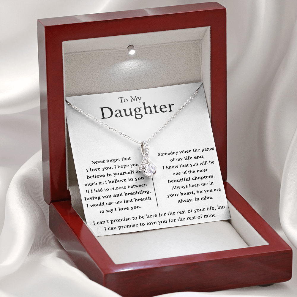 To My Daughter Necklace, Gift For Daughter From Mom, Daughter Mother Necklace