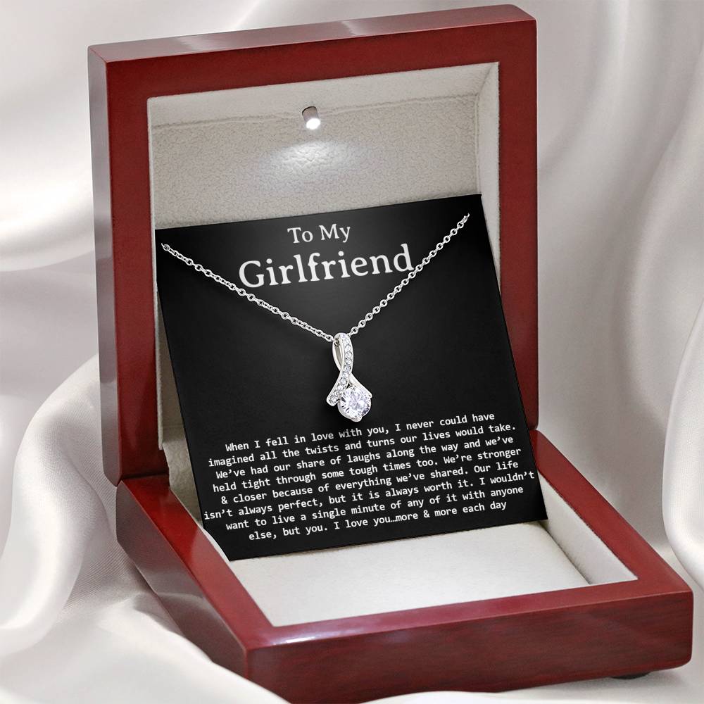 To My Girlfriend Necklace, Necklace for Girlfriend,Valentine Day Gifts for Girlfriend