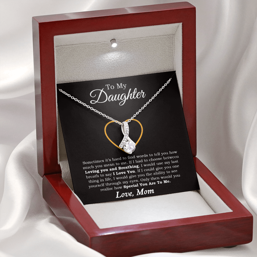 To My Daughter Necklace, Gift For Daughter From Mom, Daughter Mother Necklace