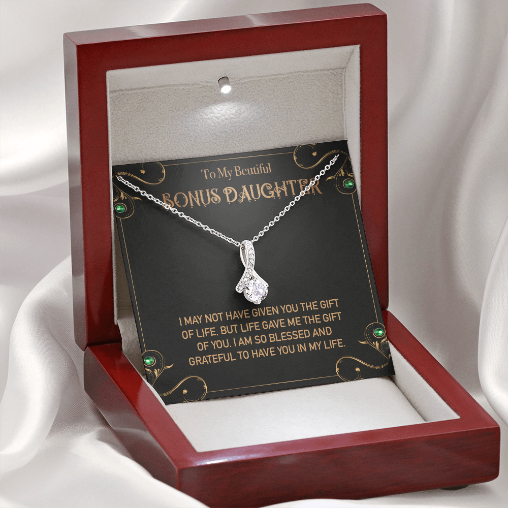 To my Bonus Daughter Necklace, Bonus Daughter, Step Daughter Gift