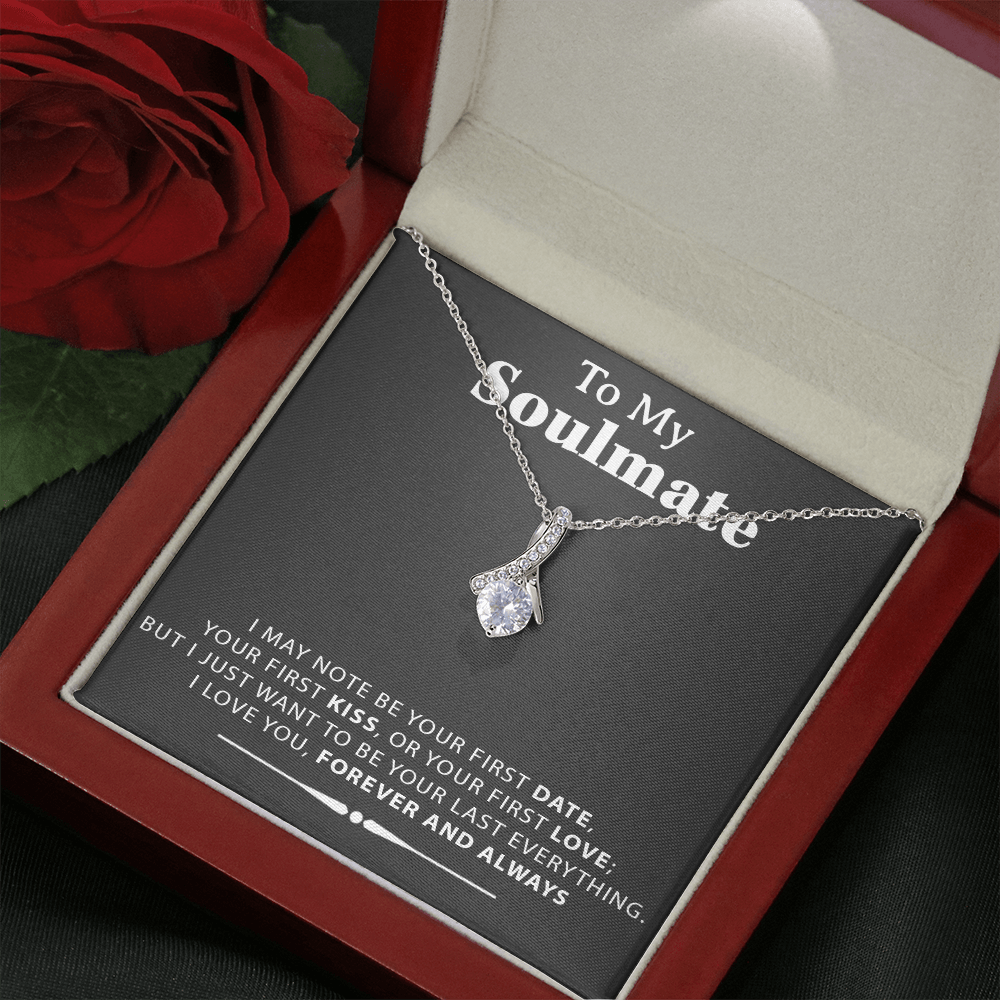 To My Soulmate Necklace, Valentines Day Pendants Gifts For Her, Birthday Gifts