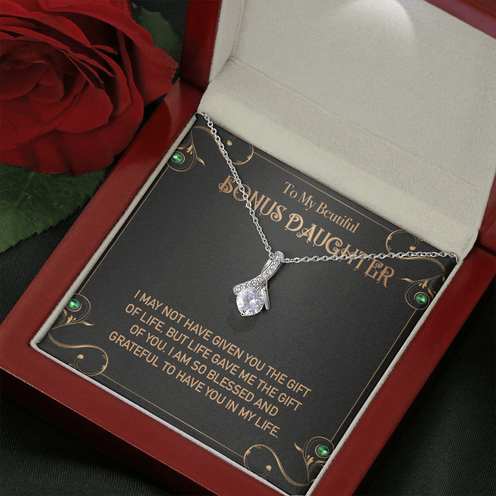 To my Bonus Daughter Necklace, Bonus Daughter, Step Daughter Gift